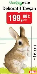GARDENWARE DEKORATİF TAVŞAN 16 CM
